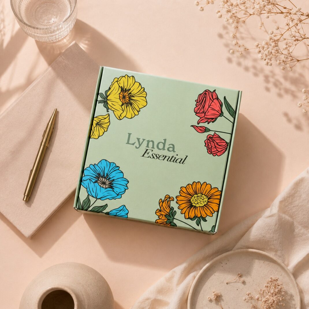Confezione LYNDA Essential Kit vista dall'alto