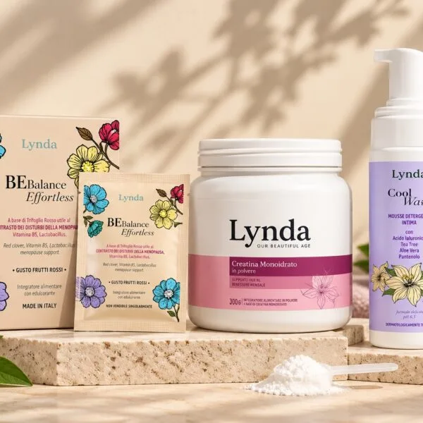 Bundle Menopausa Lynda: Be Balance Effortless, Creatina Monoidrato e Cool Wave